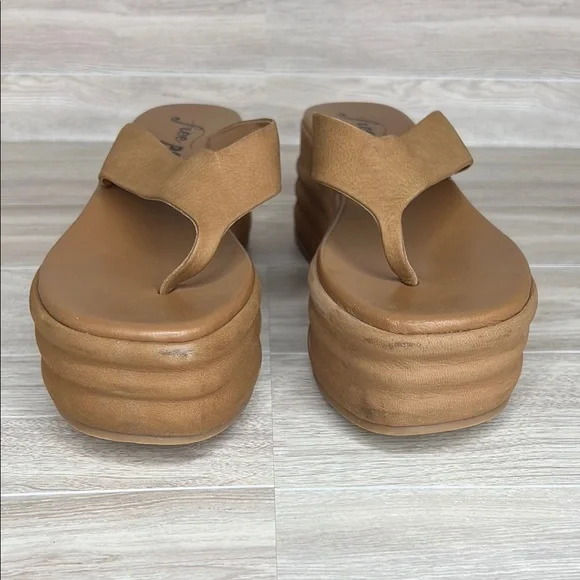 Free People Haven Thong Platform Camel Brown Tan Sandals Size 5.5 - Picture 3 of 12